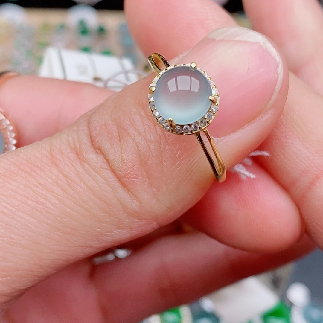 银S925镶嵌戒指翡翠