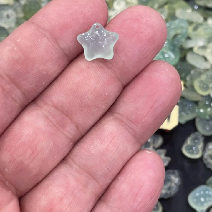 蛇纹石玉合金颈饰