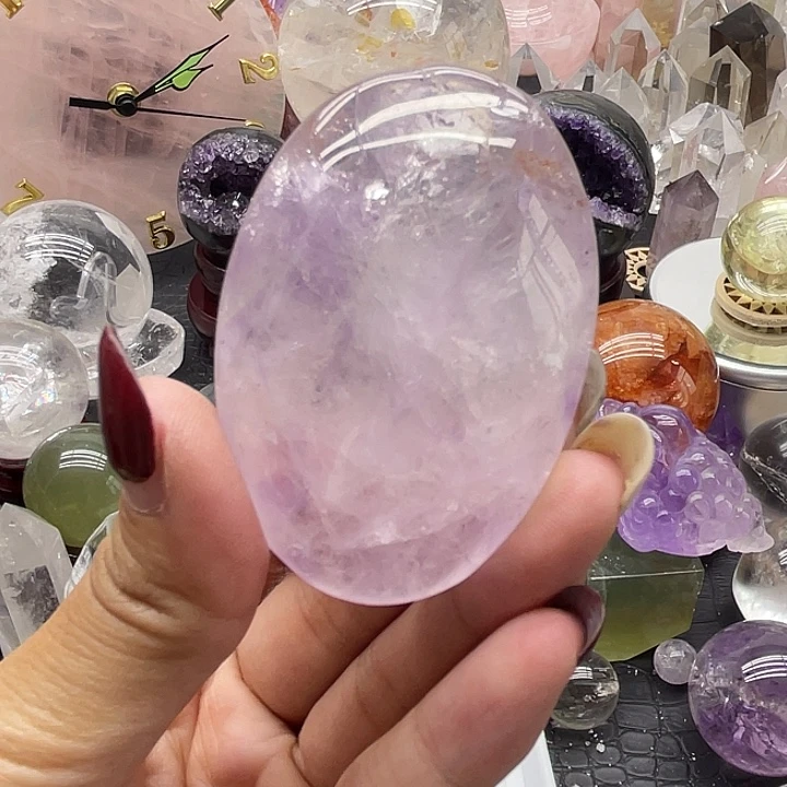 未镶嵌珠宝半成品水晶10紫水晶把玩长5.8宽4厚2.3