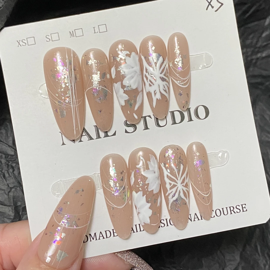 两幅包邮0065现货纯手工穿戴甲 蝴蝶 气质夏季纯欲夏日穿戴式