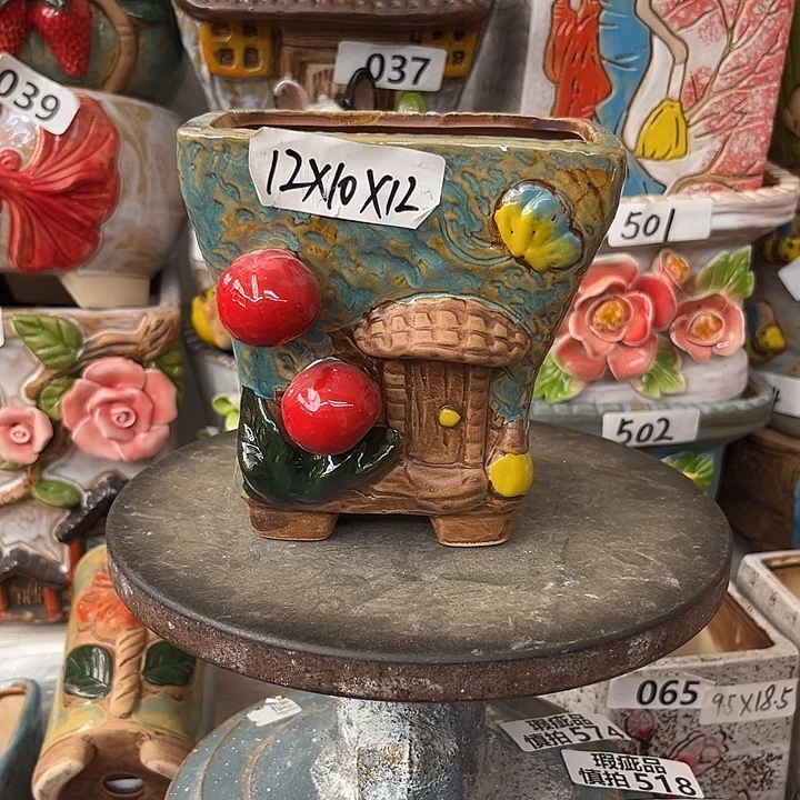 粗陶材质多肉花盆