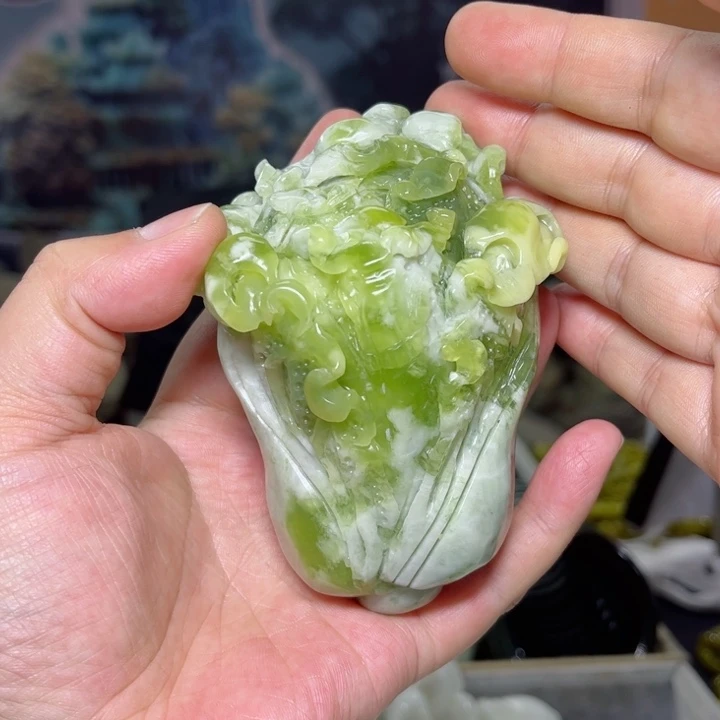 蛇纹石玉手把件未镶嵌慠