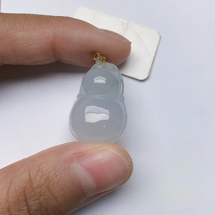 颈饰18K金镶嵌翡翠天然翡翠