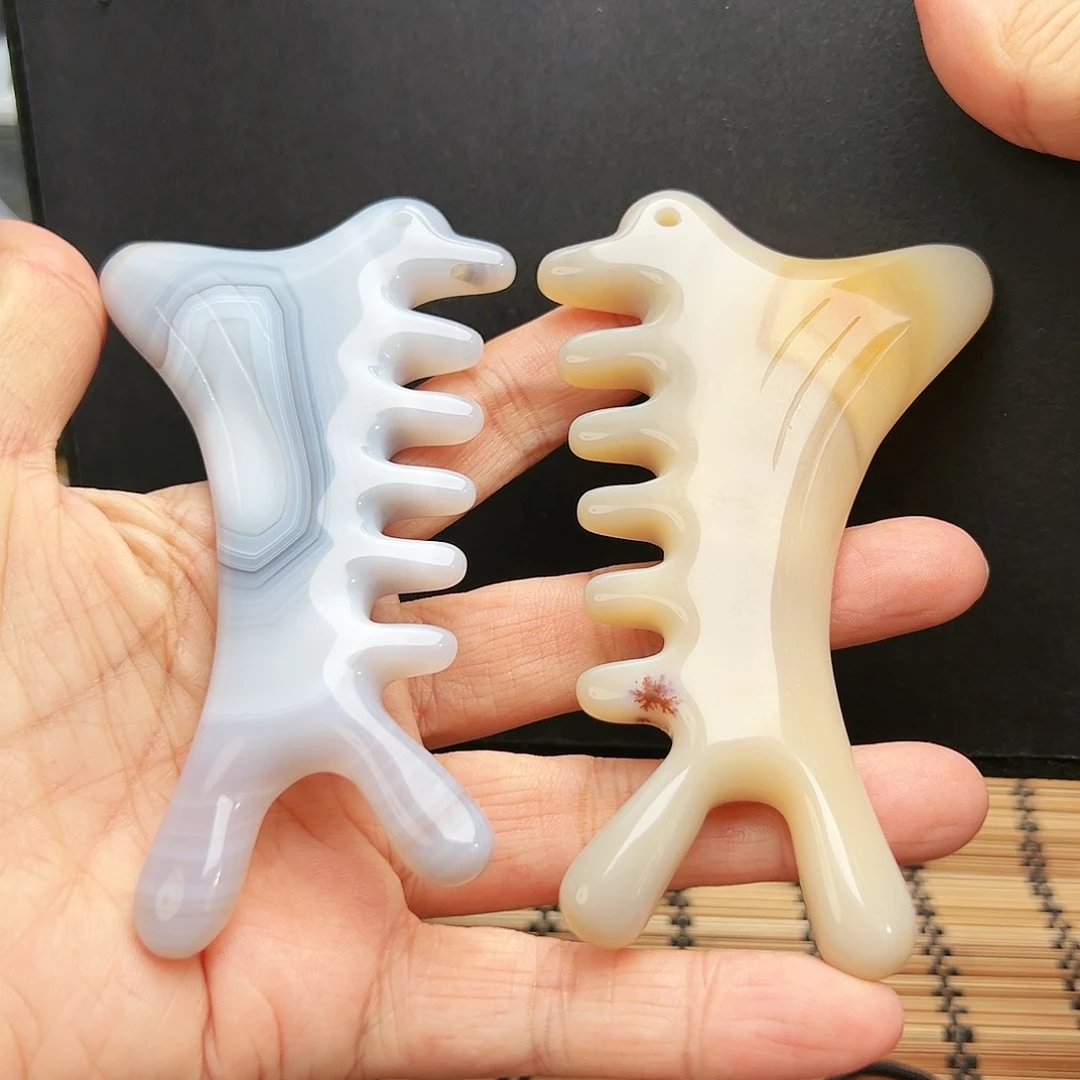 未镶嵌玛瑙/玉髓珠宝半成品随机2发一