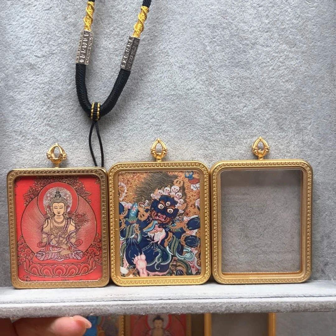 吊坠哇*。铜双面大黑天虚空绳子14