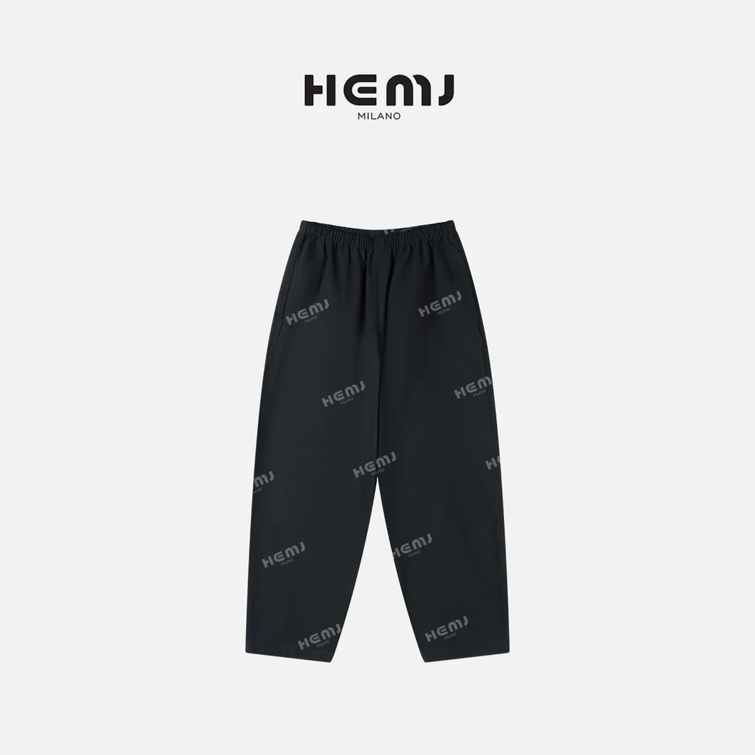 HEMJ 和梦洁"牧歌"100棉松紧腰头设计弯刀休闲裤 MD1A0345