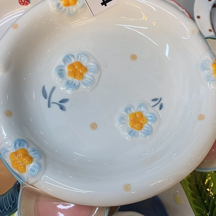 瓷花盘子好看的好看的