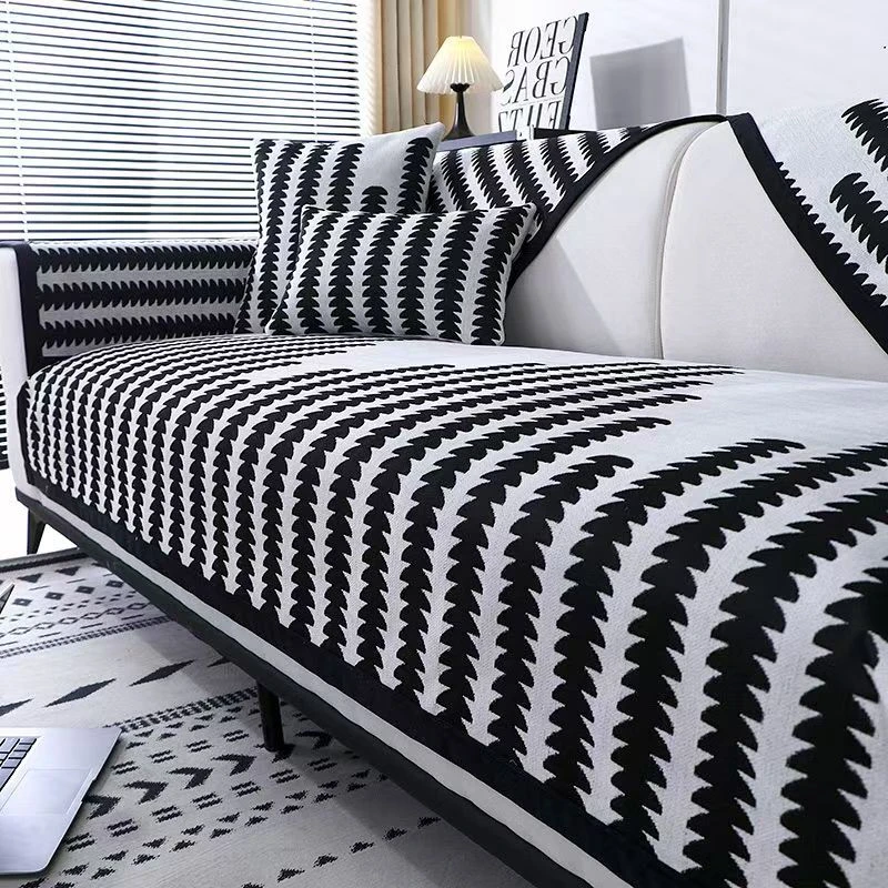 雪尼尔沙发垫四季通用简约防滑坐垫高档沙发套罩轻奢时尚全盖