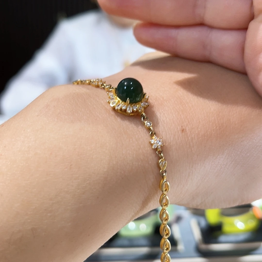 蛇纹石玉手链未镶嵌