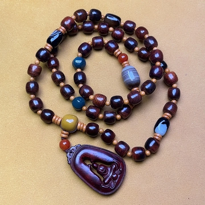 手串/手链黄花梨/降香黄檀1.0*44原创ＤＩＹ无相佛