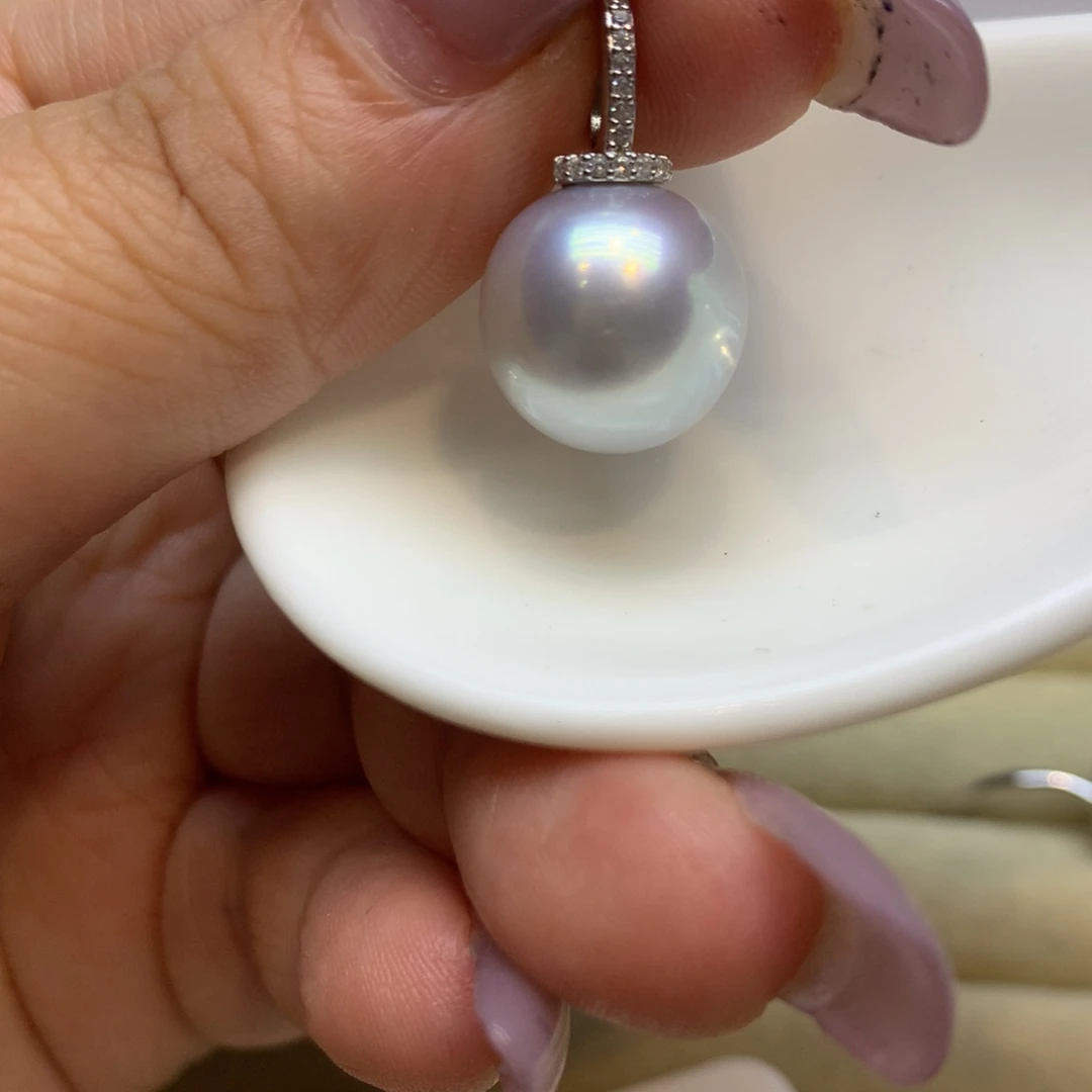 颈饰银S925镶嵌海水珍珠