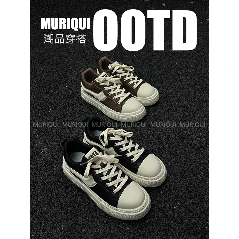 MURIQUI Normcore 面包鞋男 秋冬季百搭学生厚底增高大头休闲板鞋