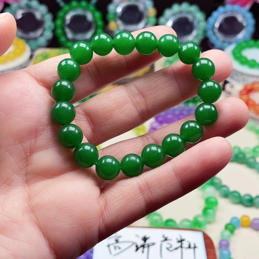 翡翠未镶嵌颈饰卡10翡翠珠链男女款17