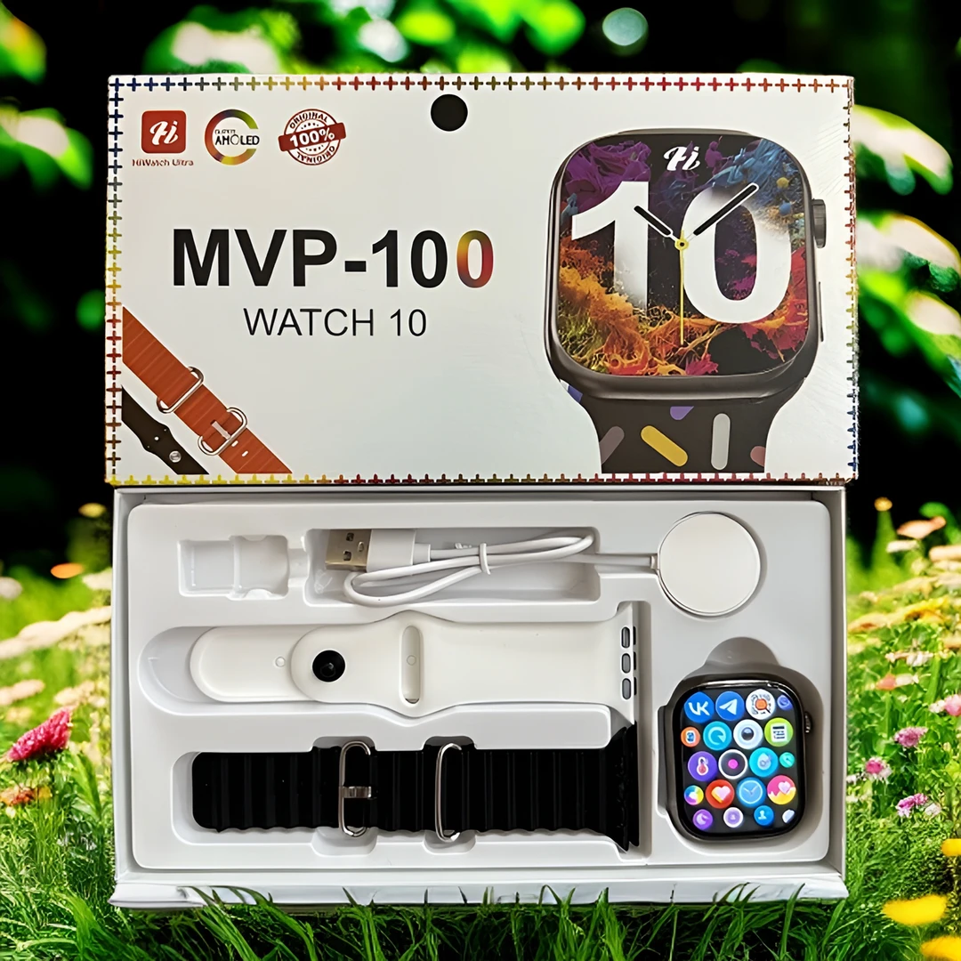 新款MPV-100全面屏创意智能手表高清大屏蓝牙通话多表带礼盒套装