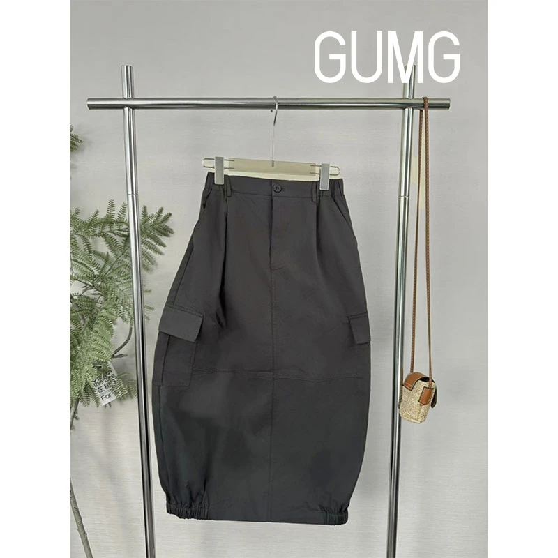 【女装优选】GUMG-重工韩系高腰工装裙GM20338