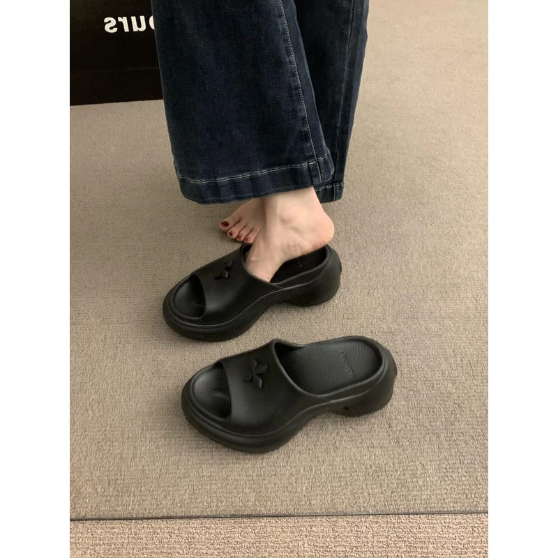 【法国设计师】网红爆款厚底一字凉拖鞋女鞋子外穿2025新款夏季休