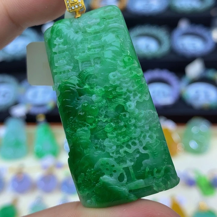 18K金镶嵌手链翡翠翡翠