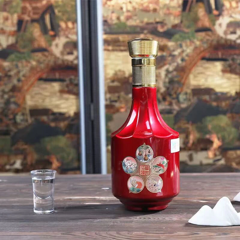 YONGBUFENLI/永不分梨五福临门红浓香型白酒500ml*1瓶52度