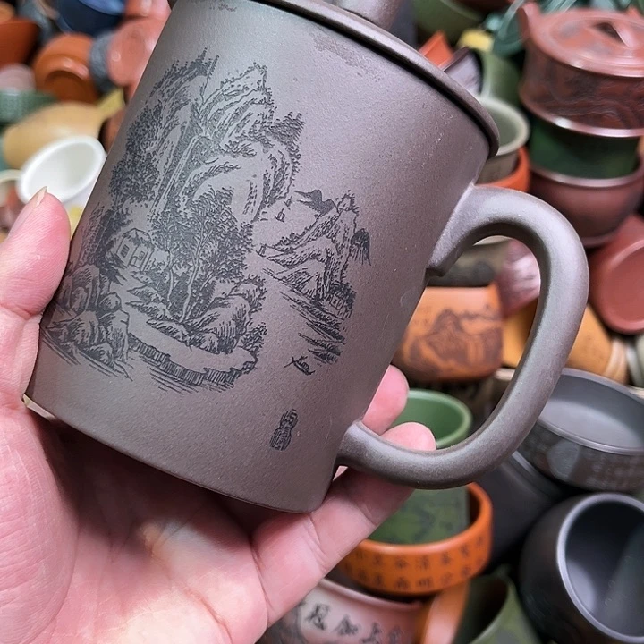 紫砂茶杯全手工紫砂主人杯