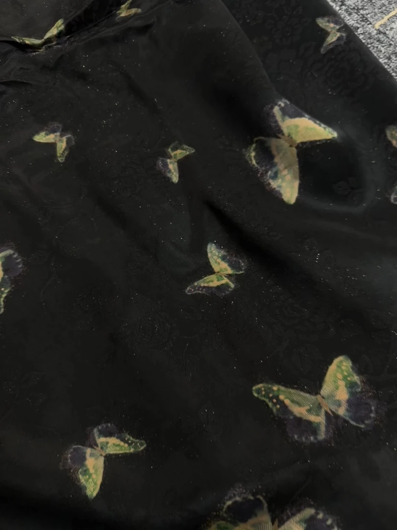 【鎏金蝴蝶】28姆米莨纱红云纱现货发（无退换）