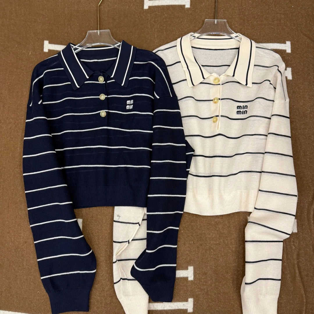 SuSu-142新款条纹撞色针织衫