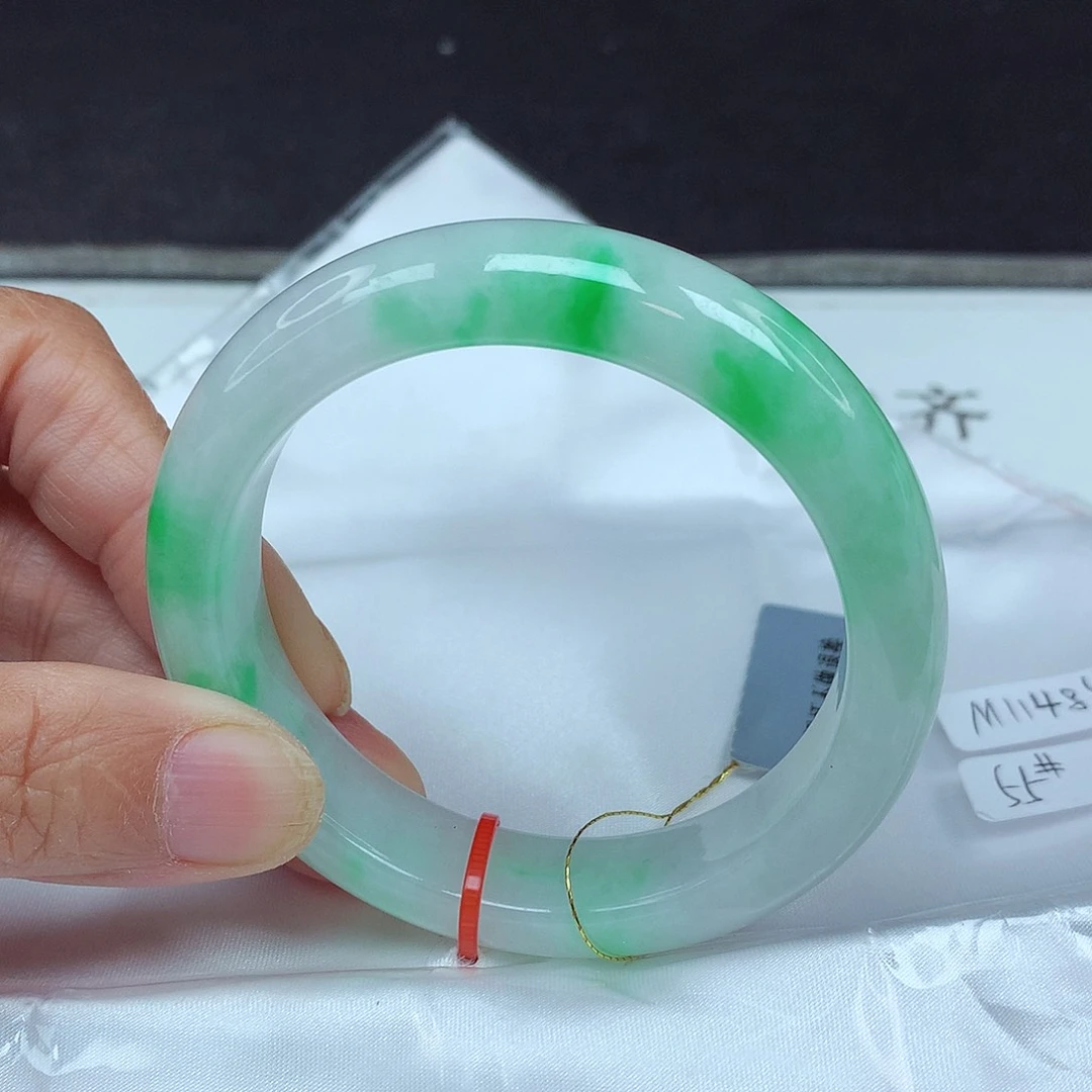 翡翠未镶嵌手镯55圈4899