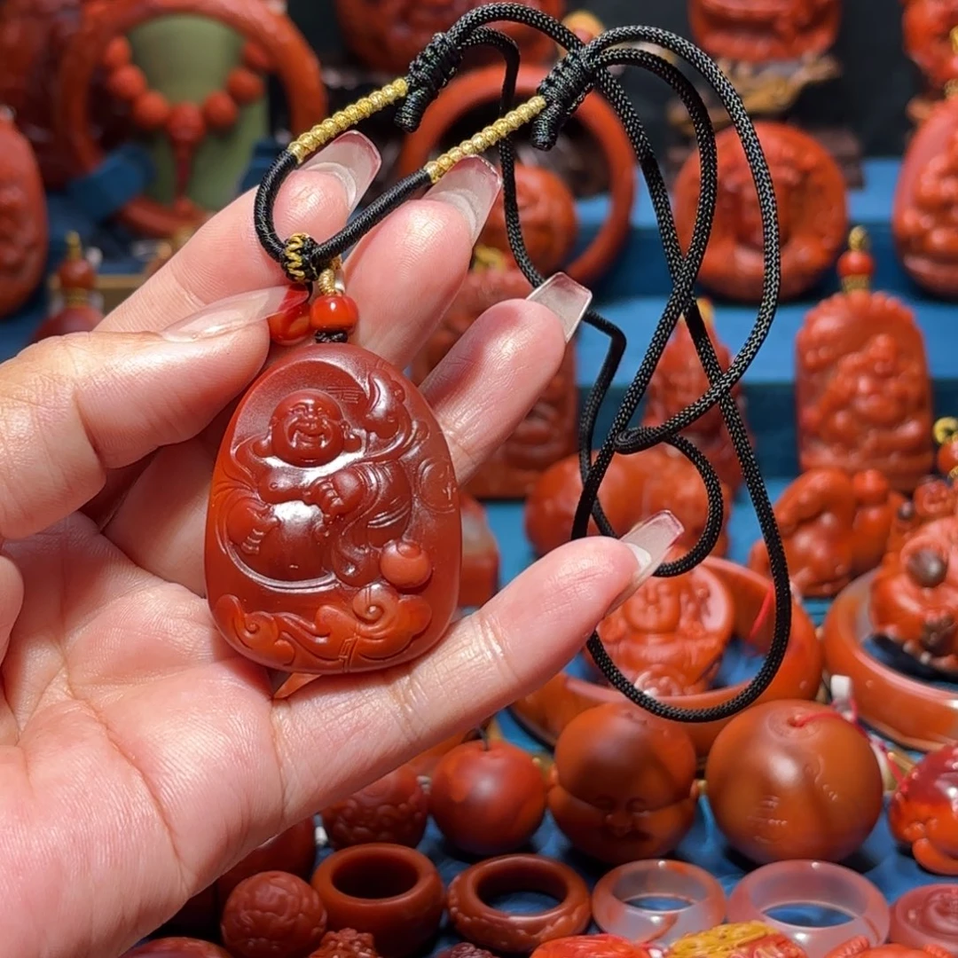 未镶嵌雕刻南红玛瑙