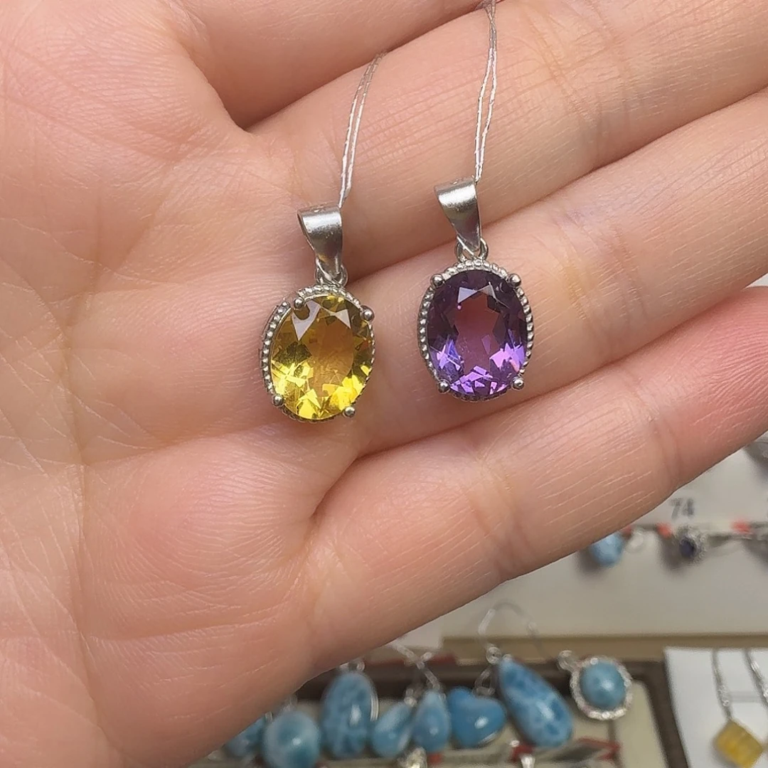 银S925镶嵌水晶颈饰