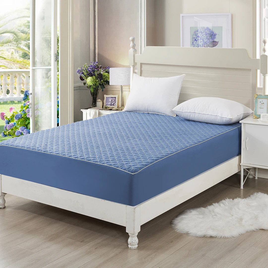 磨毛水洗棉夹棉床笠床围绗缝加厚席梦思防滑纯色保护床垫加高围布