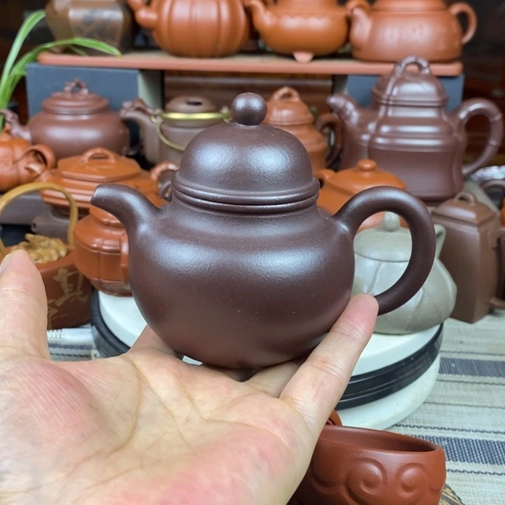 紫砂茶壶掇球260cc原矿老紫泥双十一特价