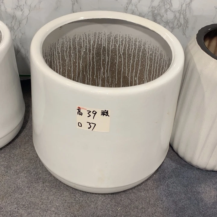 微瑕高温陶瓷花盆