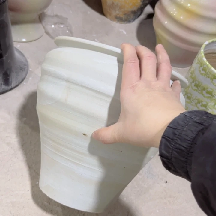 瓷片口20高23瑕景德镇陶瓷