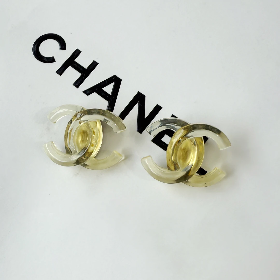 95新 Chanel/香奈儿 Chanel vintage香奈儿中古双c耳夹