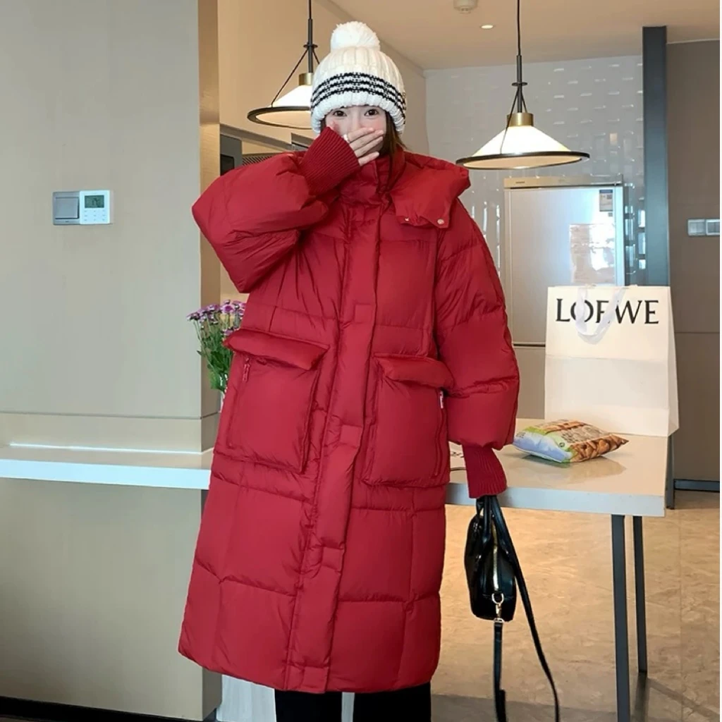 （冬日款）2025冬季新款长款加厚时尚洋气鸭绒保暖过膝外套2210