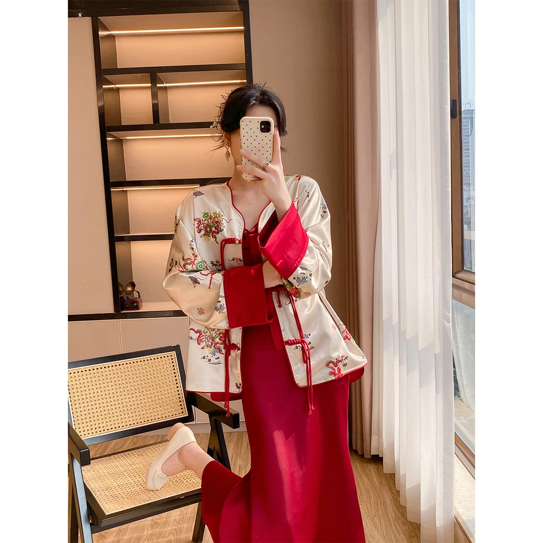 蛇来运转 重工珠管绣新中式国风外套DYCC-25018016