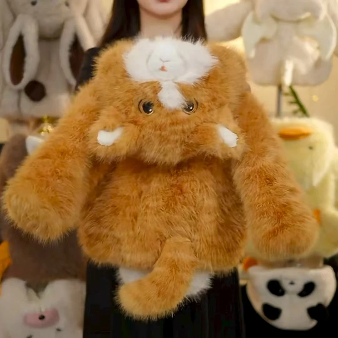 女童冬季可爱橘猫立体卡通毛毛衣2025宝宝休闲时尚加厚保暖外套潮