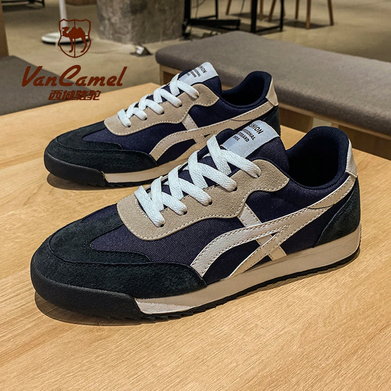 西域骆驼季男鞋2023低帮帆布板鞋透气潮流百搭潮鞋运动休闲阿甘鞋