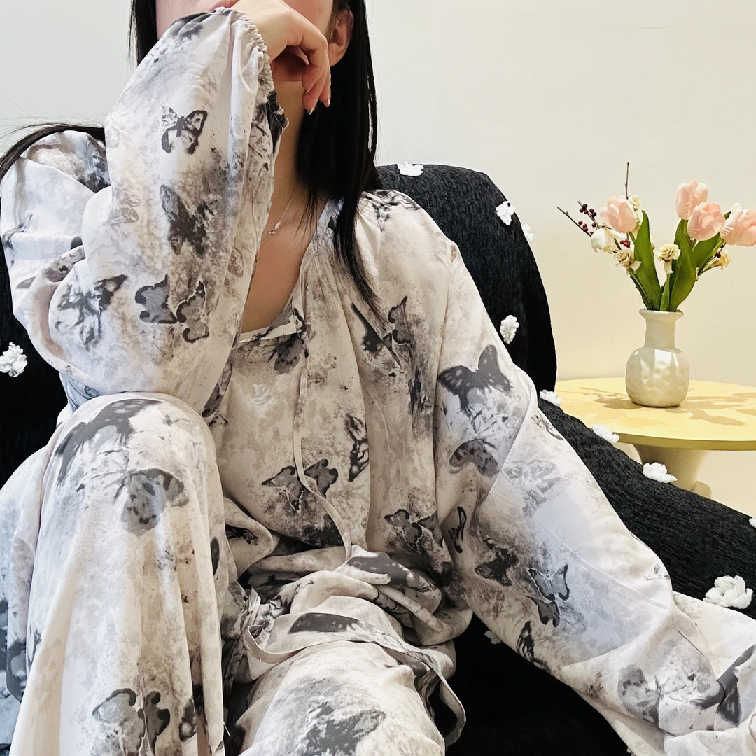 【防凸点宅家套装】加大款绵绸休闲高级时尚洋气家居服孕妈宝妈套装