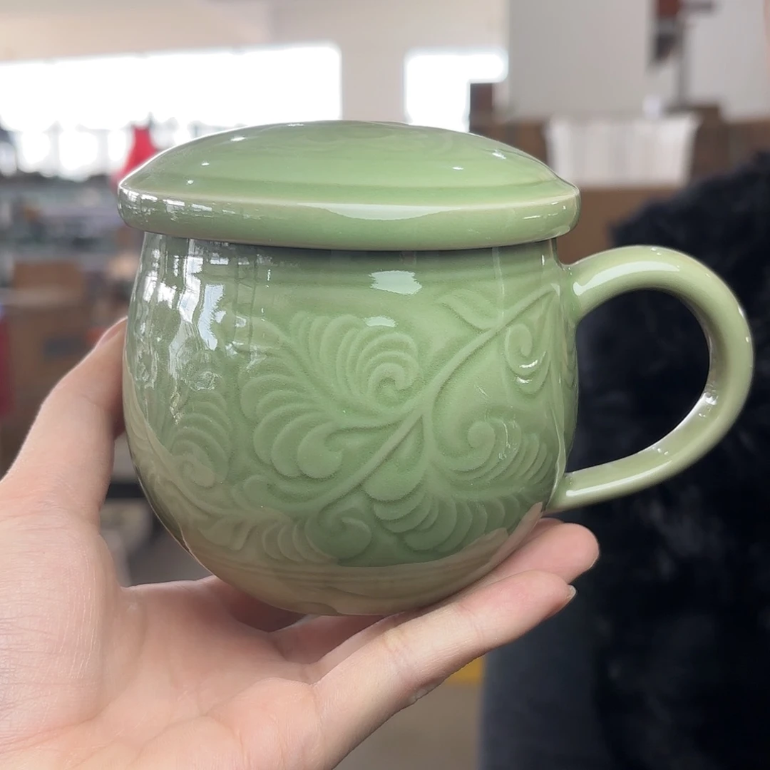 龙泉云间青瓷小米茶器