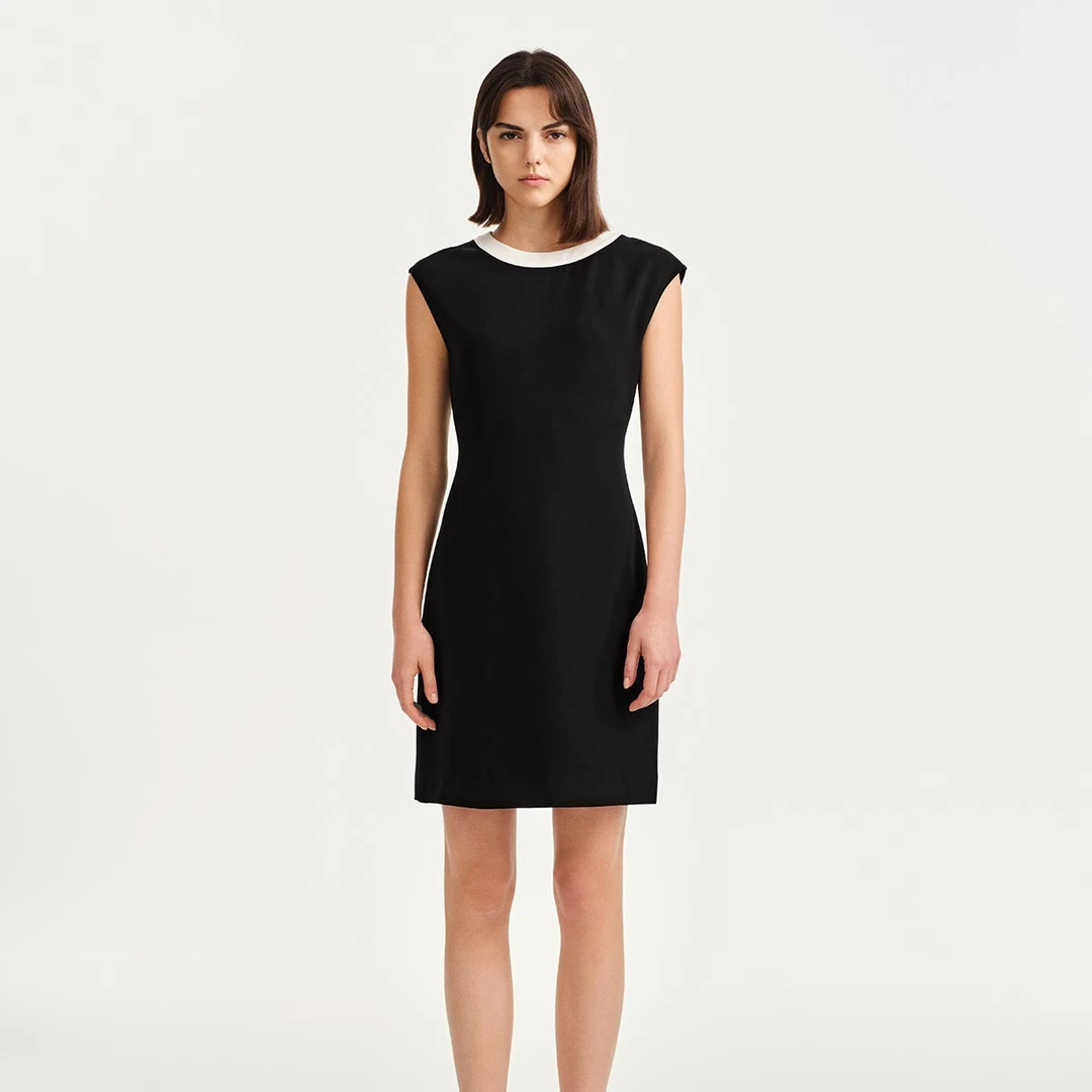 萝家春夏小黑裙小香风连衣裙Y04400