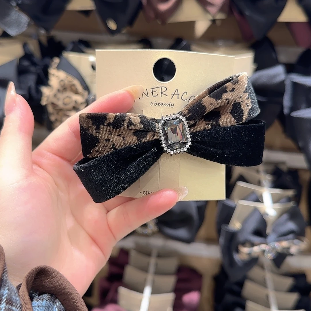 皮质非金属豹纹弹簧夹