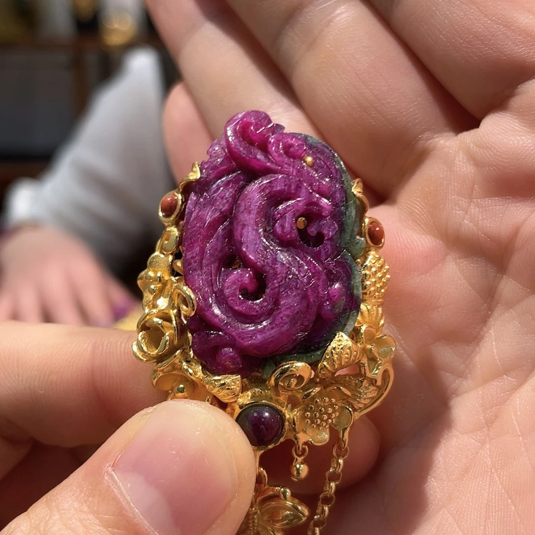 锦纶非金属戒指红宝