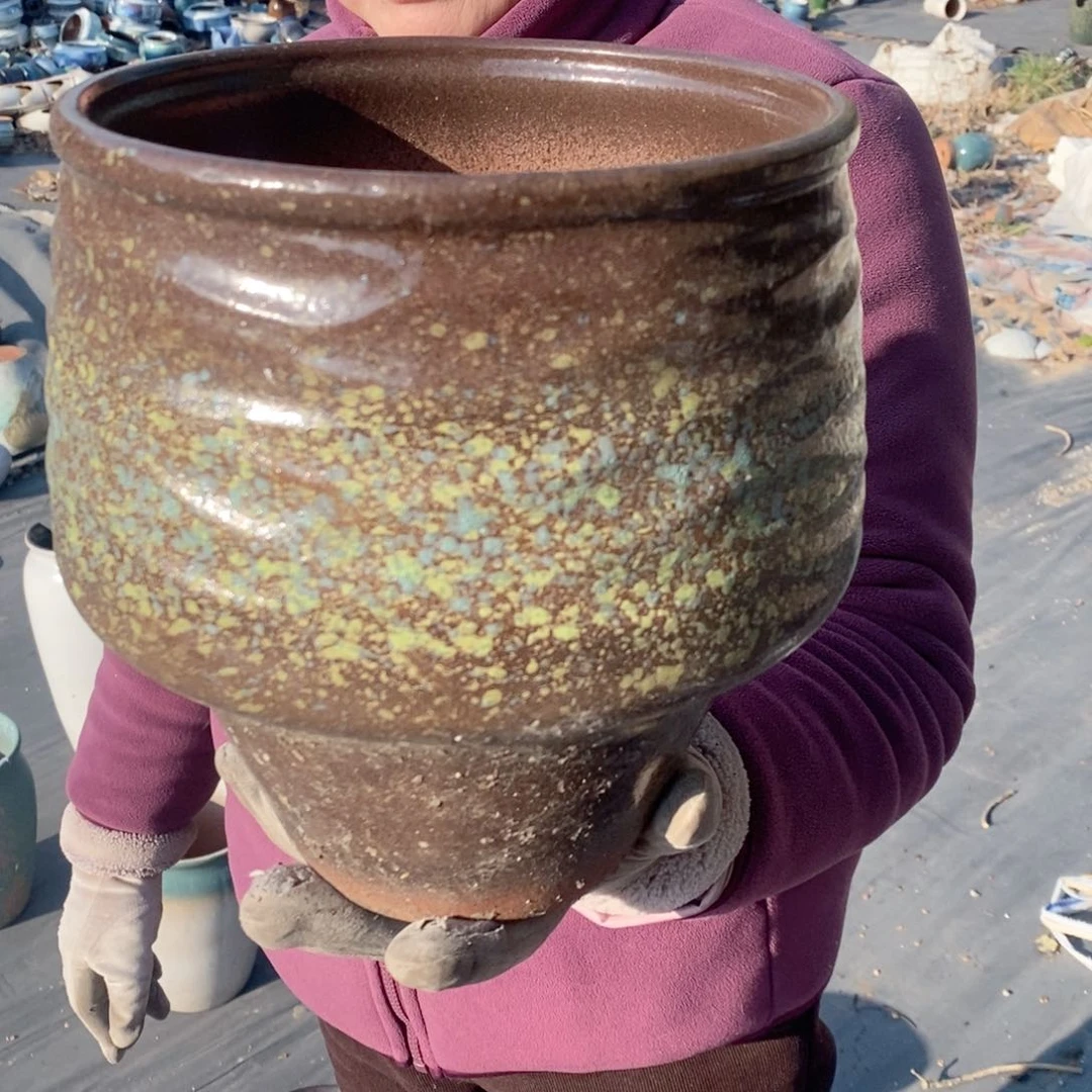 红陶口20高20瑕疵～