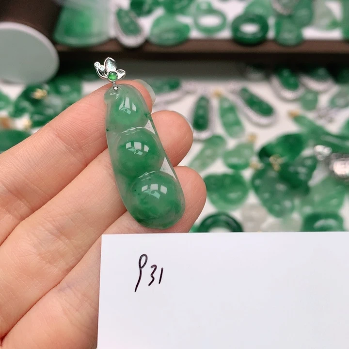 石英质玉颈饰银S925镶嵌青*贝