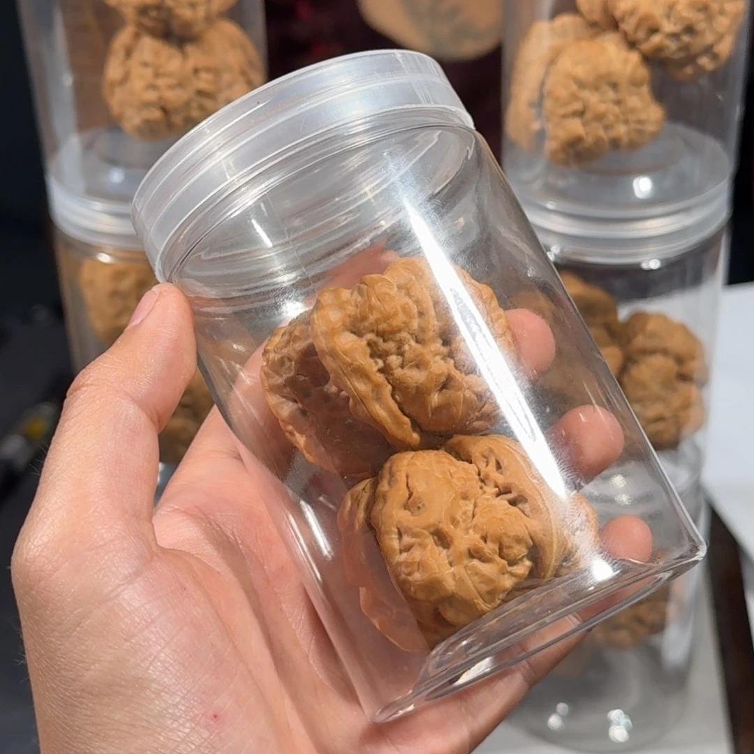 文玩核桃把件126号41-42mm精品蛤蟆头带罐