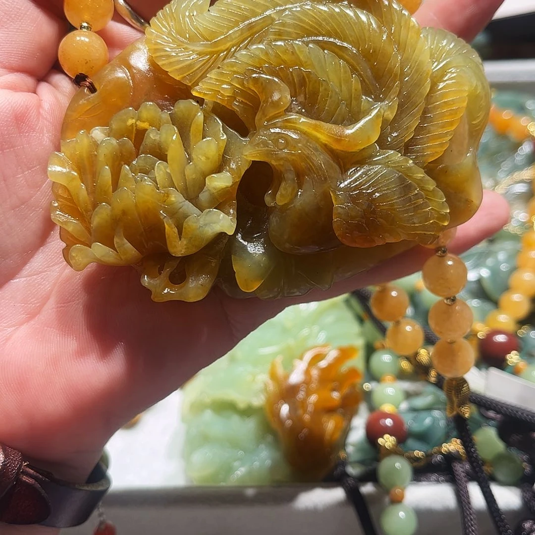 岫玉未镶嵌毛衣链