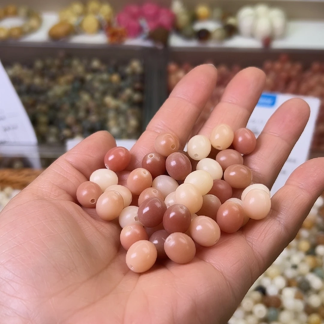 菩提根/象牙果吊坠卡12粉鹅鹅110颗