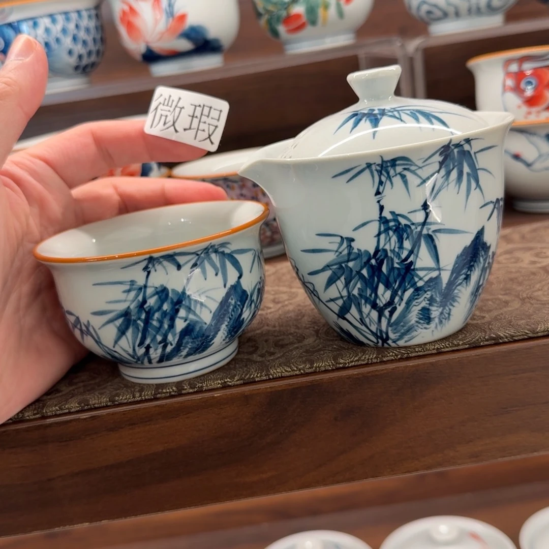 釉下彩纯手绘微瑕