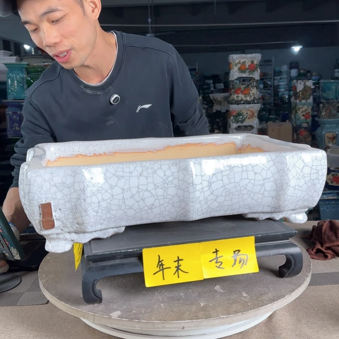 一风堂石湾花盆。缝隙气孔