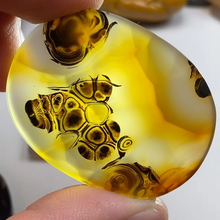 玛瑙/玉髓吊坠未镶嵌心**旧